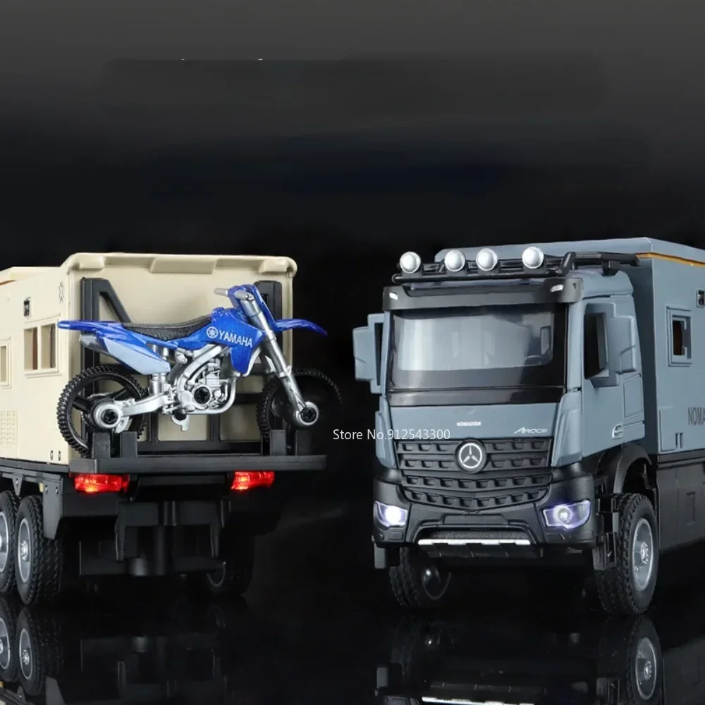 1:24 Mercedes-Benz NOMADISM RV Игрушечный автомобиль Mdoel из сплава литой под давлением звук