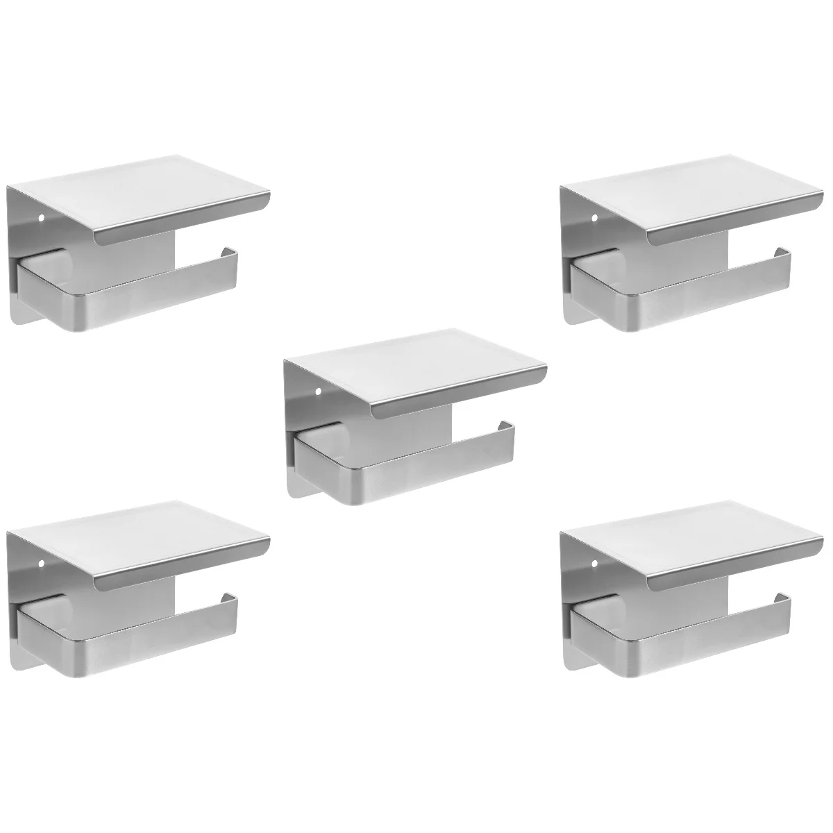 

5pcs Wall Mounted Holder Roll Paper Dispenser Toilet Storage Rack