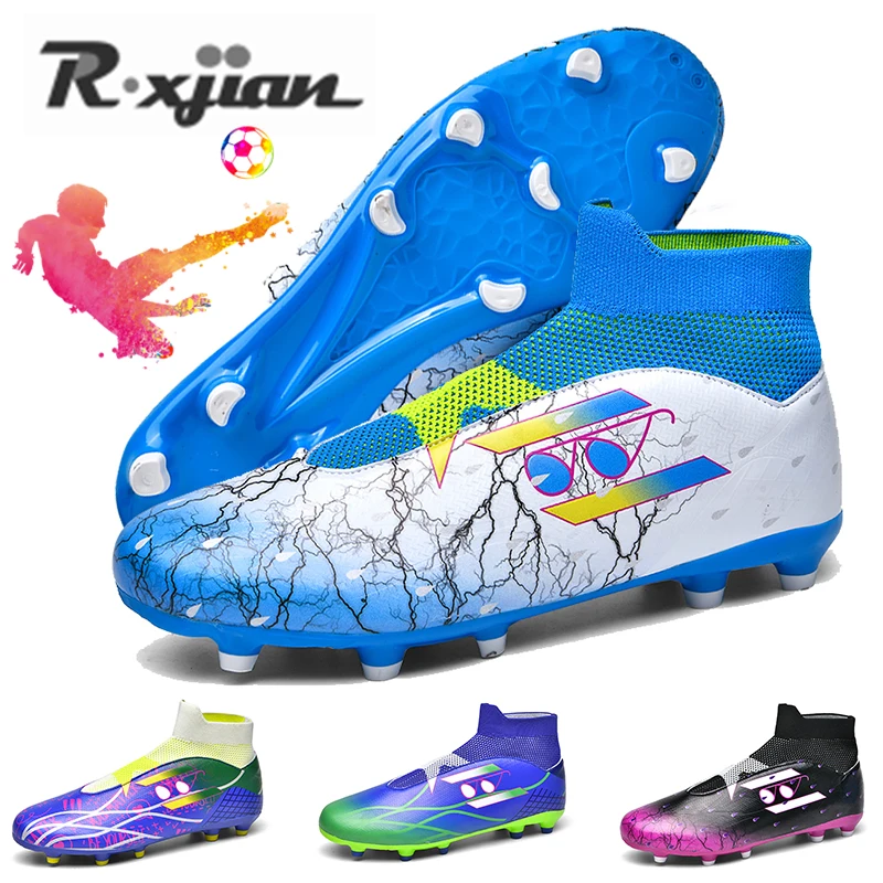 Man's Soccer Shoes Adult Kid TF/FG Outsole Non-Slip Unisex Football Cleats Outdoor Lawn Breathable Sneakers New 2023 Spring