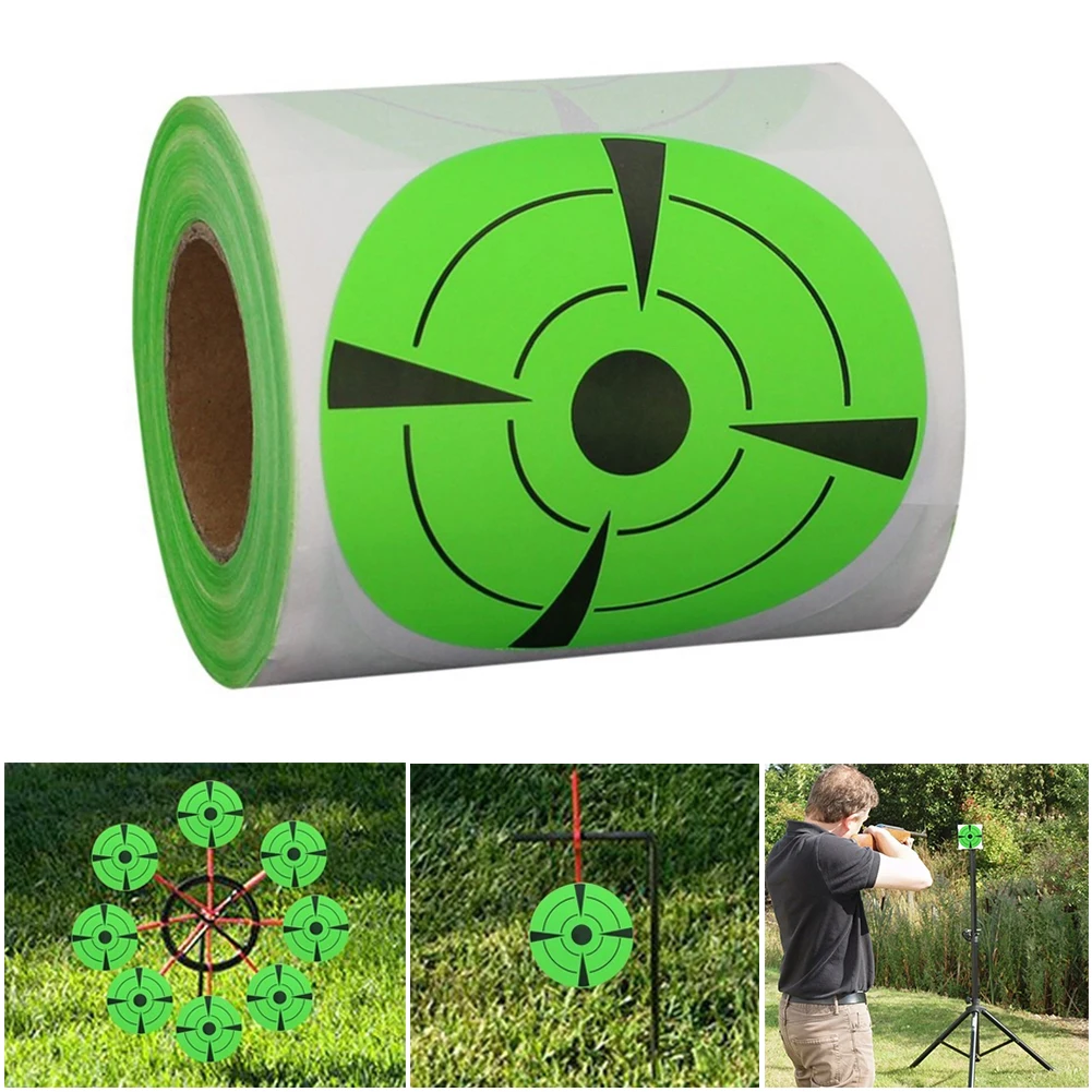 

125pcs/roll Sticker Training Target Exercises Inch/7.5 Set 3 Target Red Green Shooting Cm Supplies Stickers Splatter Shooting