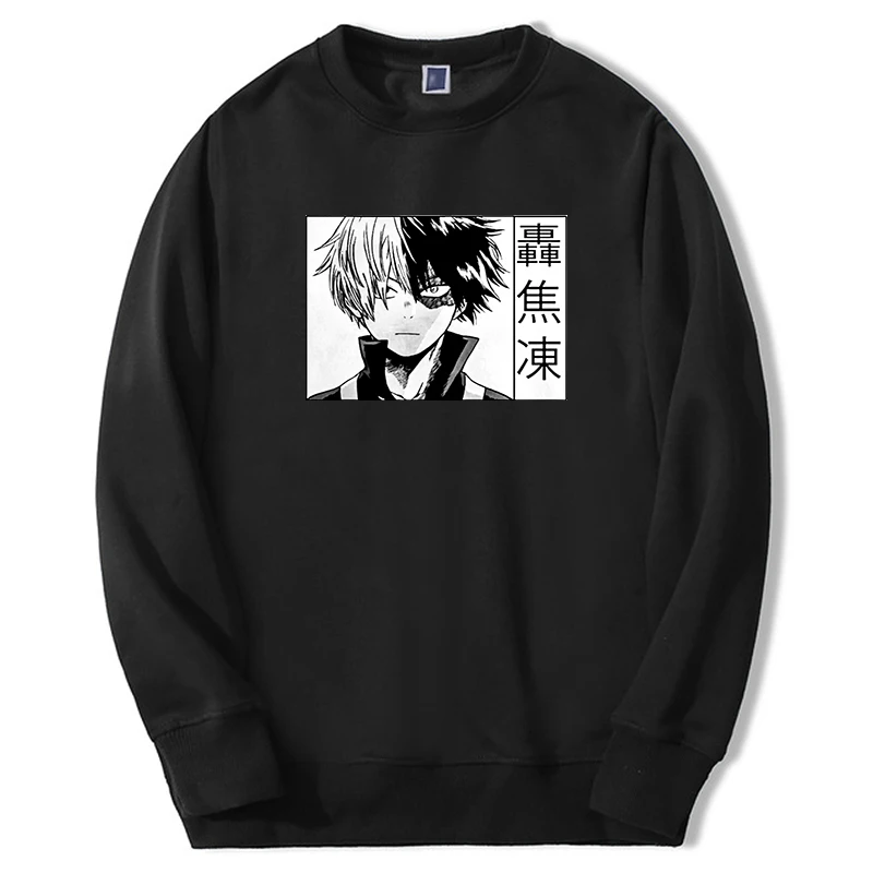 

My Hero Academia Hoodie For Men/women Anime Todoroki Shoto Graphic Sweatshirt Round Neck Oversize Hip Hop Streetwear Sportswear