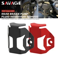 rear brake pump guards cover for trident 660 2020 2021 2022 motorcycle accessories fluid cylinder reservoir protector cnc cap
