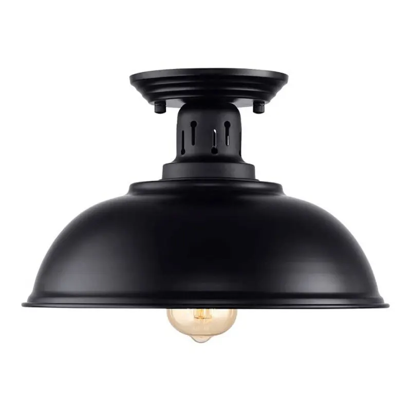 

American Style Ceiling Lamp Retro Industrial Style Iron Mesh Pot Cover Staircase Entrance Balcony Single Head Ceiling Light