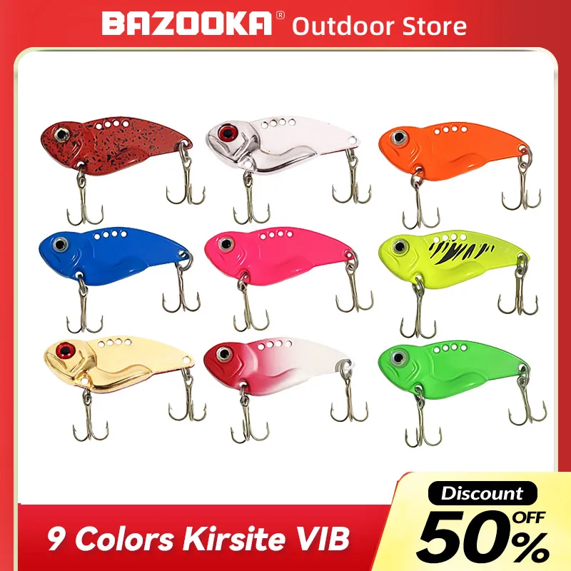 

Bazooka VIB Metal Fishing Lure Sinking Jig Spoon Cast Wobble Jigging Vibration Swimbait Crankbait Pesca Pike Winter