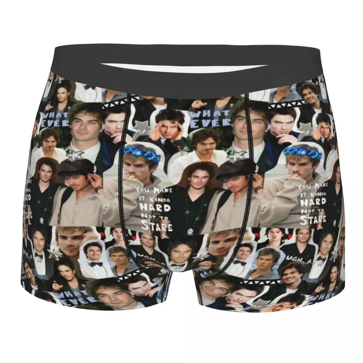 Дневники вампира на заказ Дэймон Сальваторе коллаж боксеры шорты трусы мужские