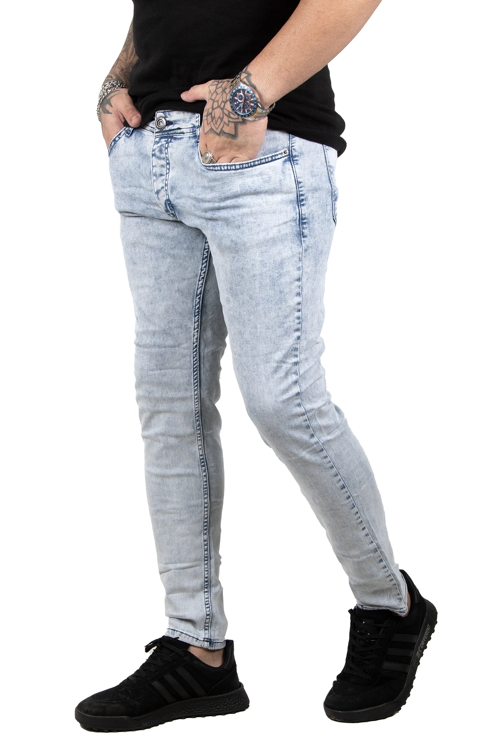 DeepSEA Lycra Narrow Cut Slim Men 'S Jeans Pants 2304270