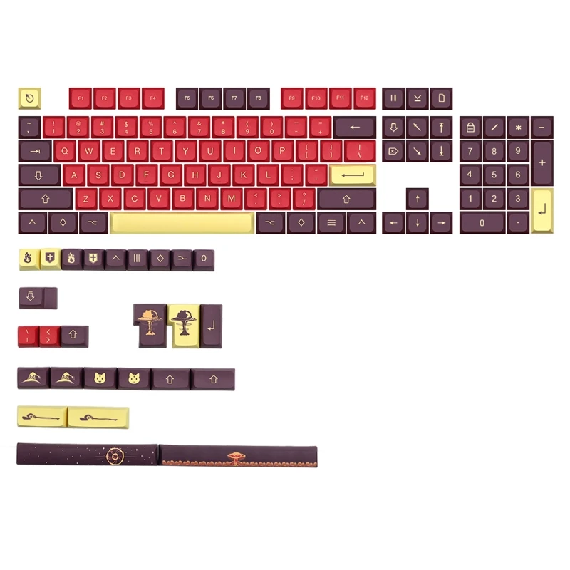 

130Key Personalized Explosion Keycap XDA Profile Dye-Sub PBT Keycaps for Mechanical Keyboard ISO Layout 7u Split Space