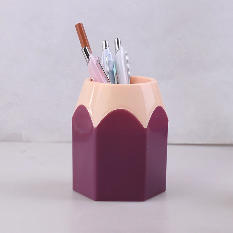 

NEW 1PC Plastic pencil case pencil head shape multifunctional cosmetic brush case