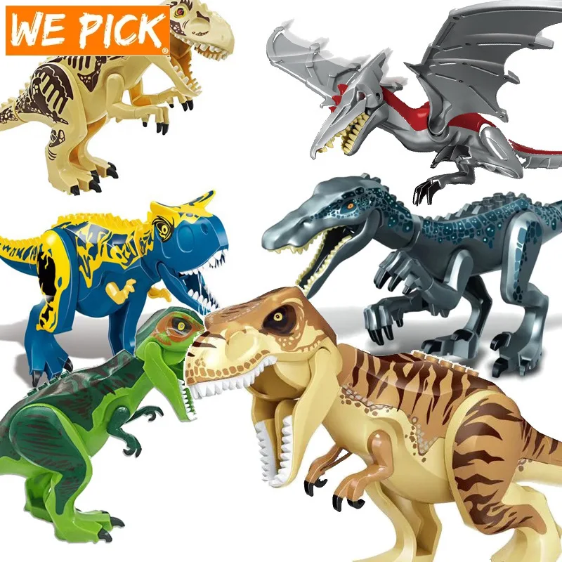 

Jurassic World 2 Building Blocks Dinosaurs Figures Bricks Tyrannosaurus Indominus I-Rex Assemble Kids Toys Christmas