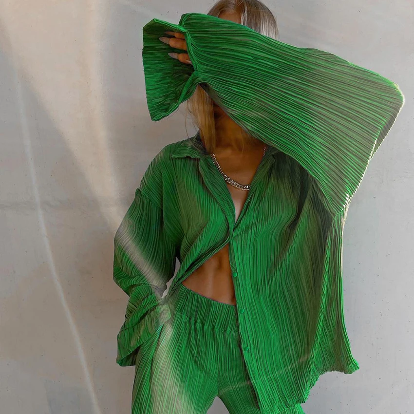 Женская летняя Пижама с высокой талией и брюками |