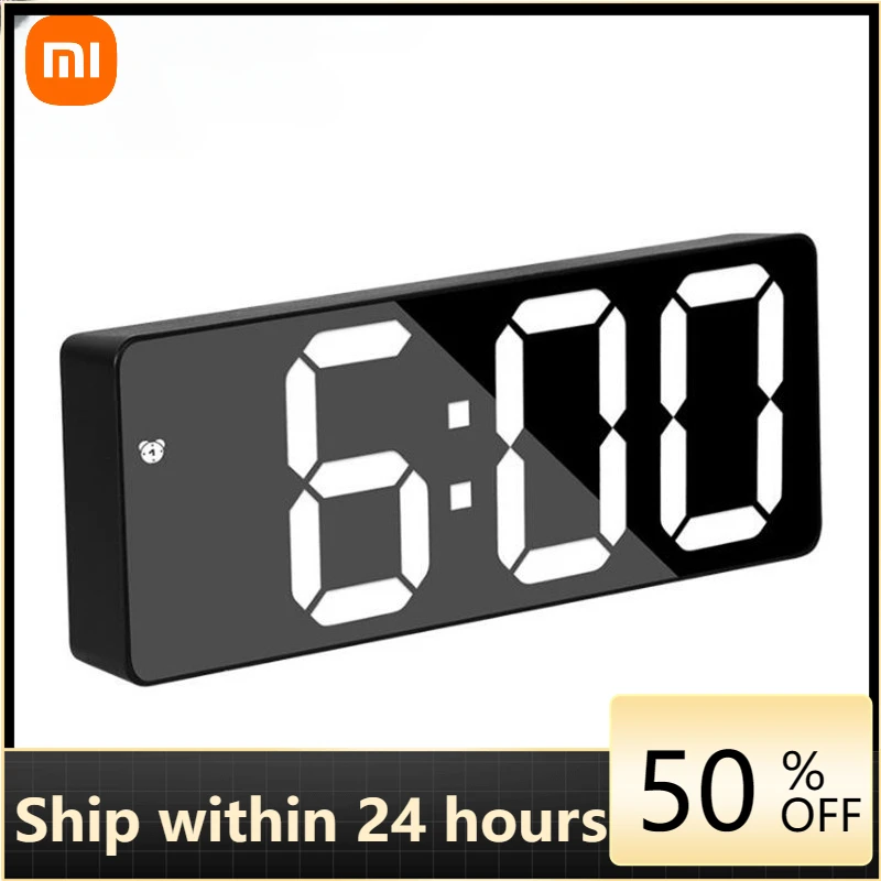 

Xiaomi Mijia 12/24H Electronic LED Clocks Mirror Digital Alarm Clock Voice Control Table Clock Snooze Night Mode