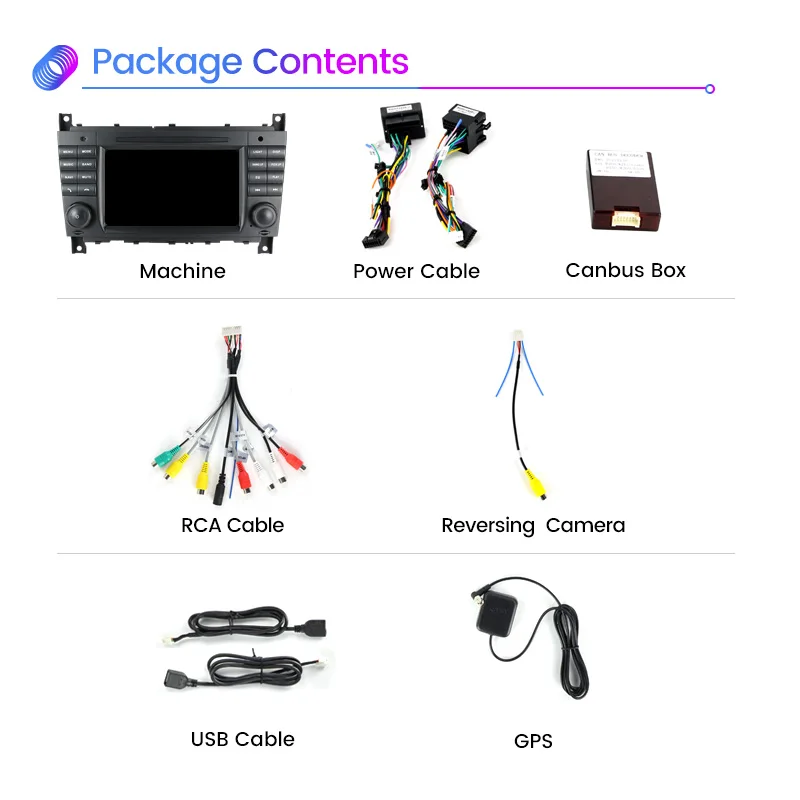 Автомобильный мультимедийный плеер на Android 11 RDS для Mercedes Benz C-Class W203 CLC Радио Стерео