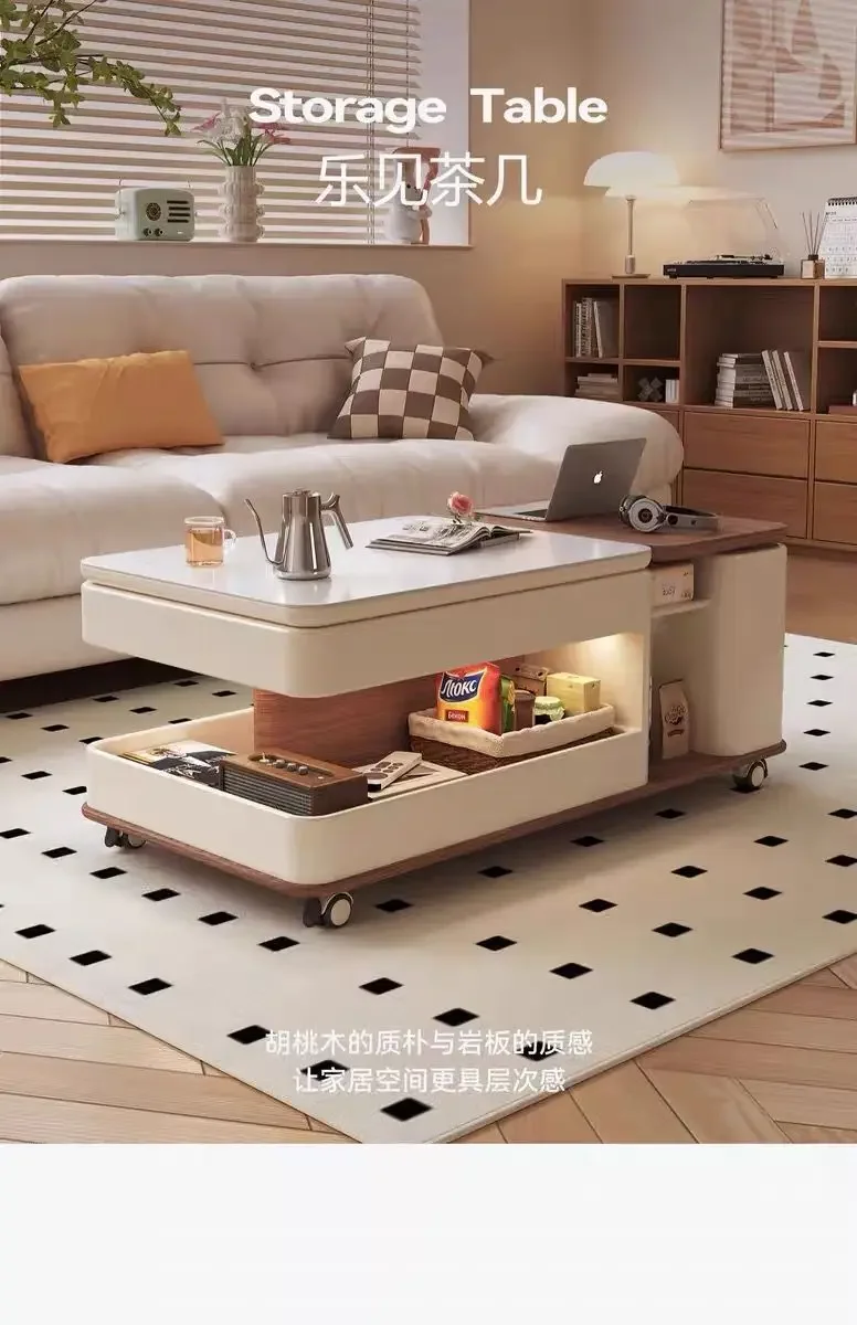 Передвижной современный роскошный и многофункциональный стол с подъемной