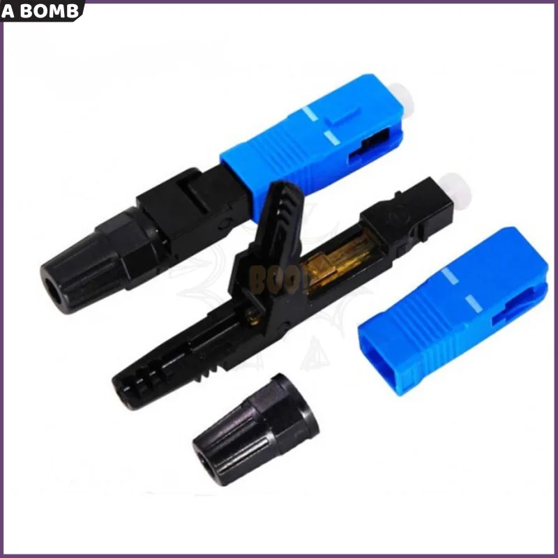 

Wholesale SC/APC SC/UPC Fiber Optic Fast Connector Optical Fiber Drop Cable Cold Connector For FTTH Field Assembly
