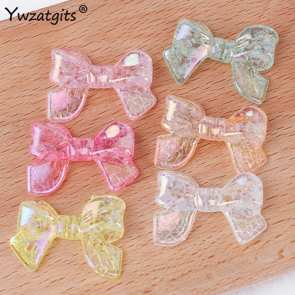 

10pcs 3 Styles Bow Acrylic Luminous Bead Glow in The Night Spacer Beads Handmade For Bracelet Necklace Diy Accessories R0220