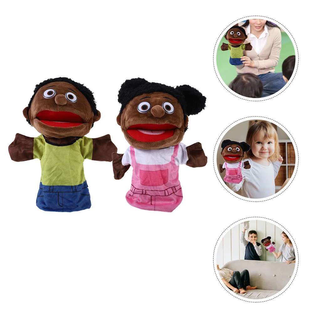 

2pcs Plush Hand Puppet Family Member Hand Puppet Cute Puppet Toy for Storytelling