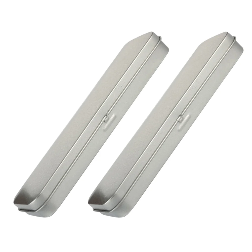 

2 Pcs Office Desk Accessories Tinplate Stationery Box Household Organizer Storage Bag Student Supplies Portable Case Pen holder