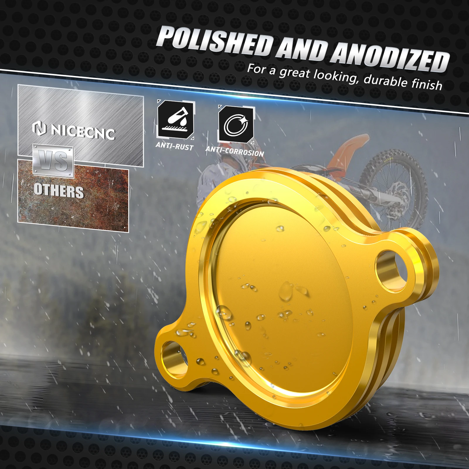 Для Suzuki RM250 RM450 2007-2019 RMX450Z 2010-2017RM 250 450 RMX 450Z NICECNC двигатель мотоцикла масляный фильтр