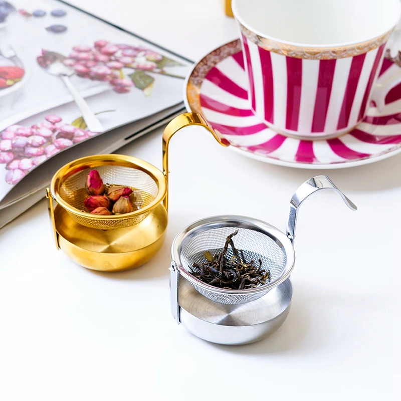 

Promotion! Stainless Steel Rotating Fine Tea Mesh Tea Strainer Tea Infuser With Handle