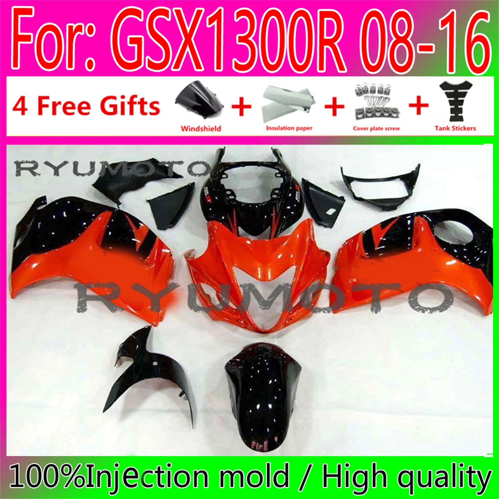 

Motorcycle HAYABUSA Fairings Tank Cover for Suzuki GSXR1300 08 09 10 Bodywork GSX1300R GSXR 1300 2008 2016 ABS Fairing