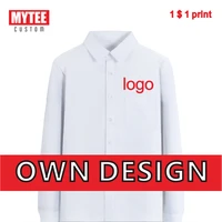 mytee mens business long sleeved shirt logo customization casual fashion regular fit office social shirt company logo custom