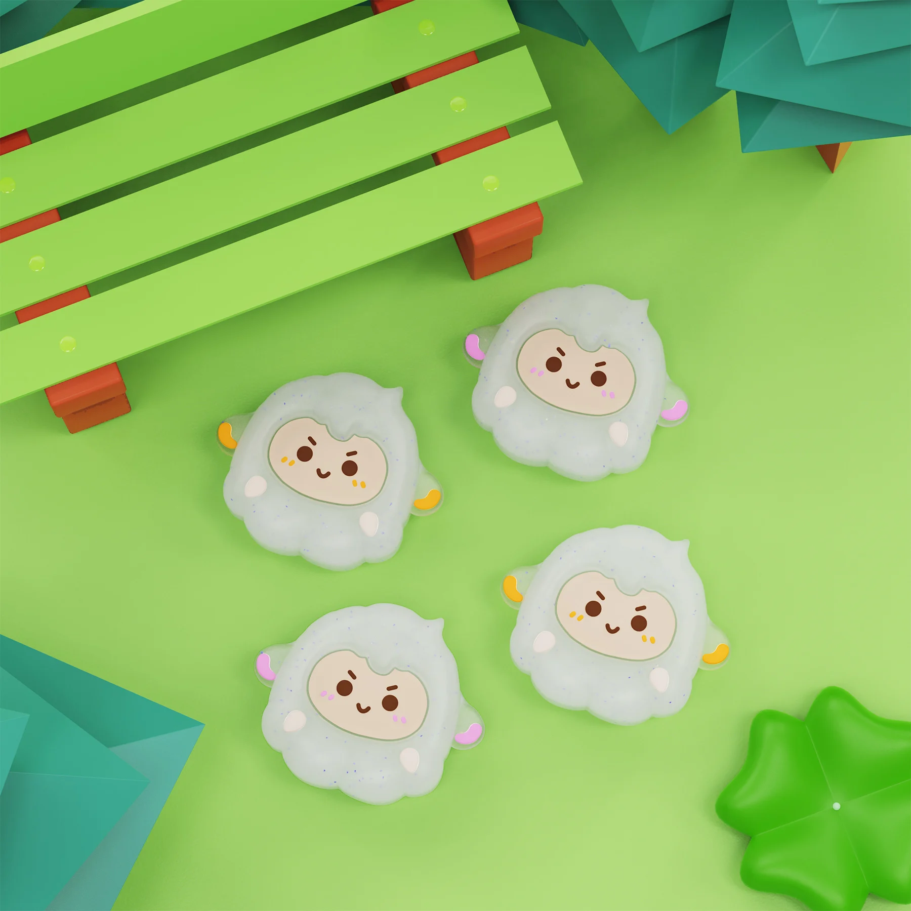 Милые колпачки джойстика PlayVital аналоговая крышка клавишные рукоятки для