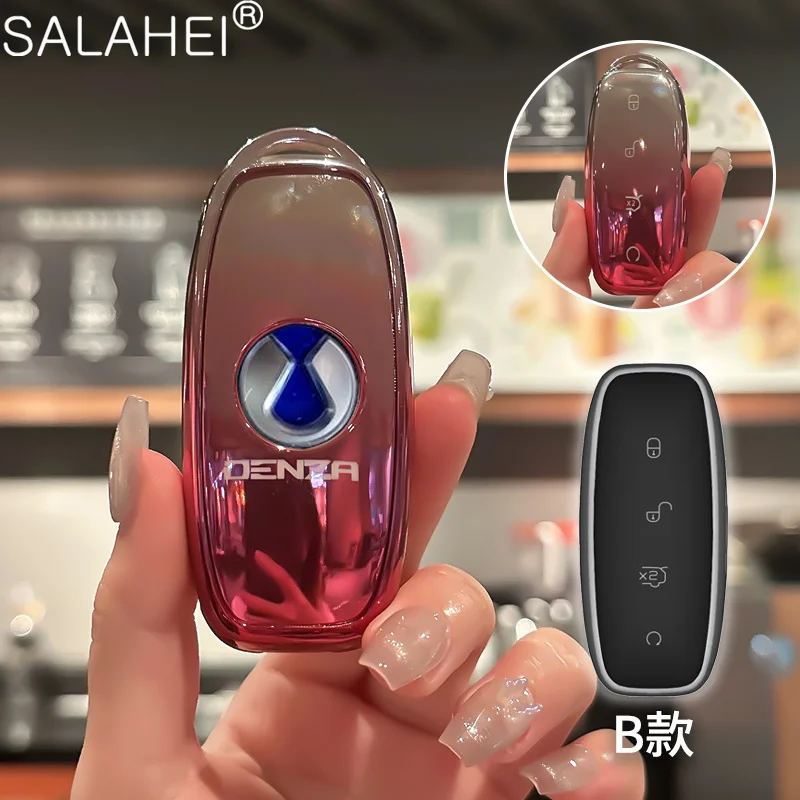 

Модный автомобильный смарт-чехол из ТПУ с дистанционным управлением, защитный чехол-держатель, сумка для BYD Denza D9 DM-i 2022 2023 N7 N8, аксессуары для ключей