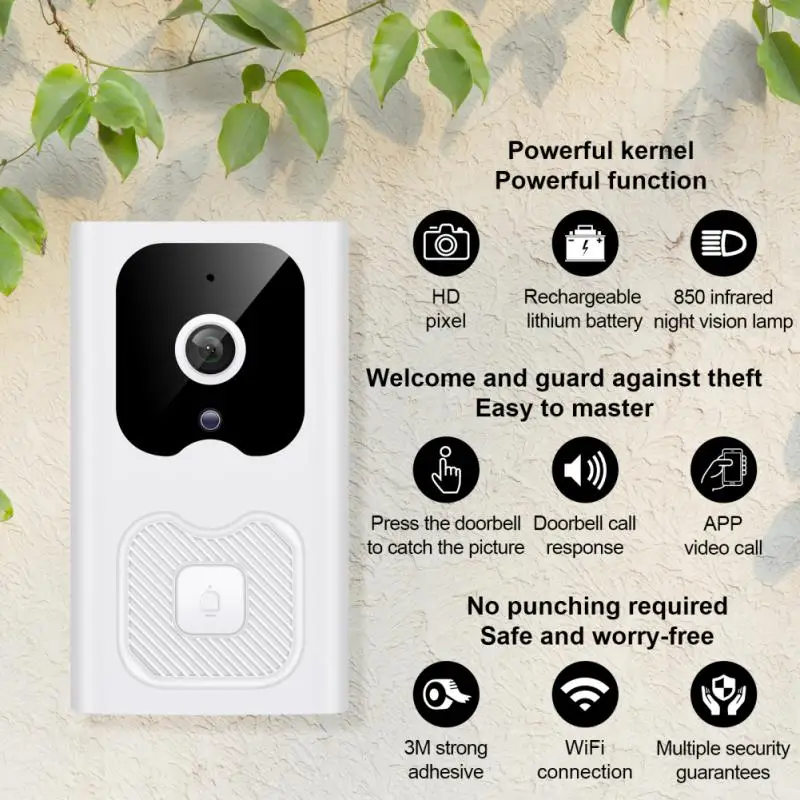

Wireless Doorbell Visual Photography X6 Smart Home Doorbell Core Mobile Smart Home Language Docking Remote Monitoring Doorbell
