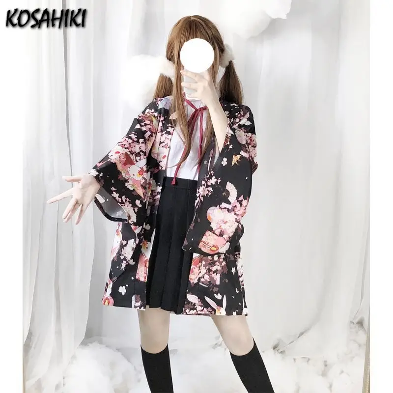 Кимоно женское в японском стиле хаори юката из аниме косахики милая блузка для