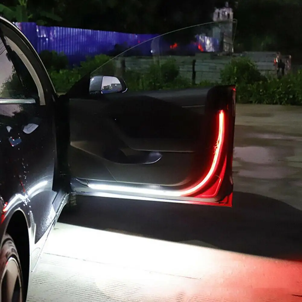 

2pcs/set Car Door Lamp Strip Welcome Light LED Safety Warning Strobe Signal Ambient Lights Side Strips Styling Flashing Flash