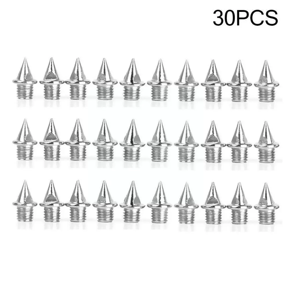 

Drop shipping 30PCS Durable Silver Athletic Replacement Track Running Tree Short Xmas 7mm Shoes Spikes Steel H9Q9