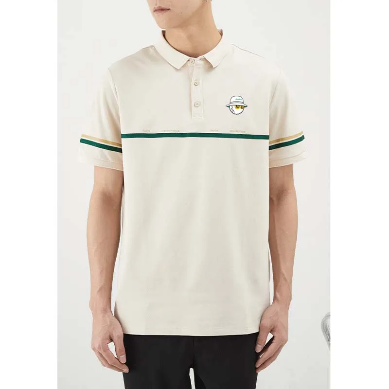 

2023 Men's Malbon Golf Clothing Design Line Summer Shirt Solid Color Short Sleeve Casual Polo Business Sports
