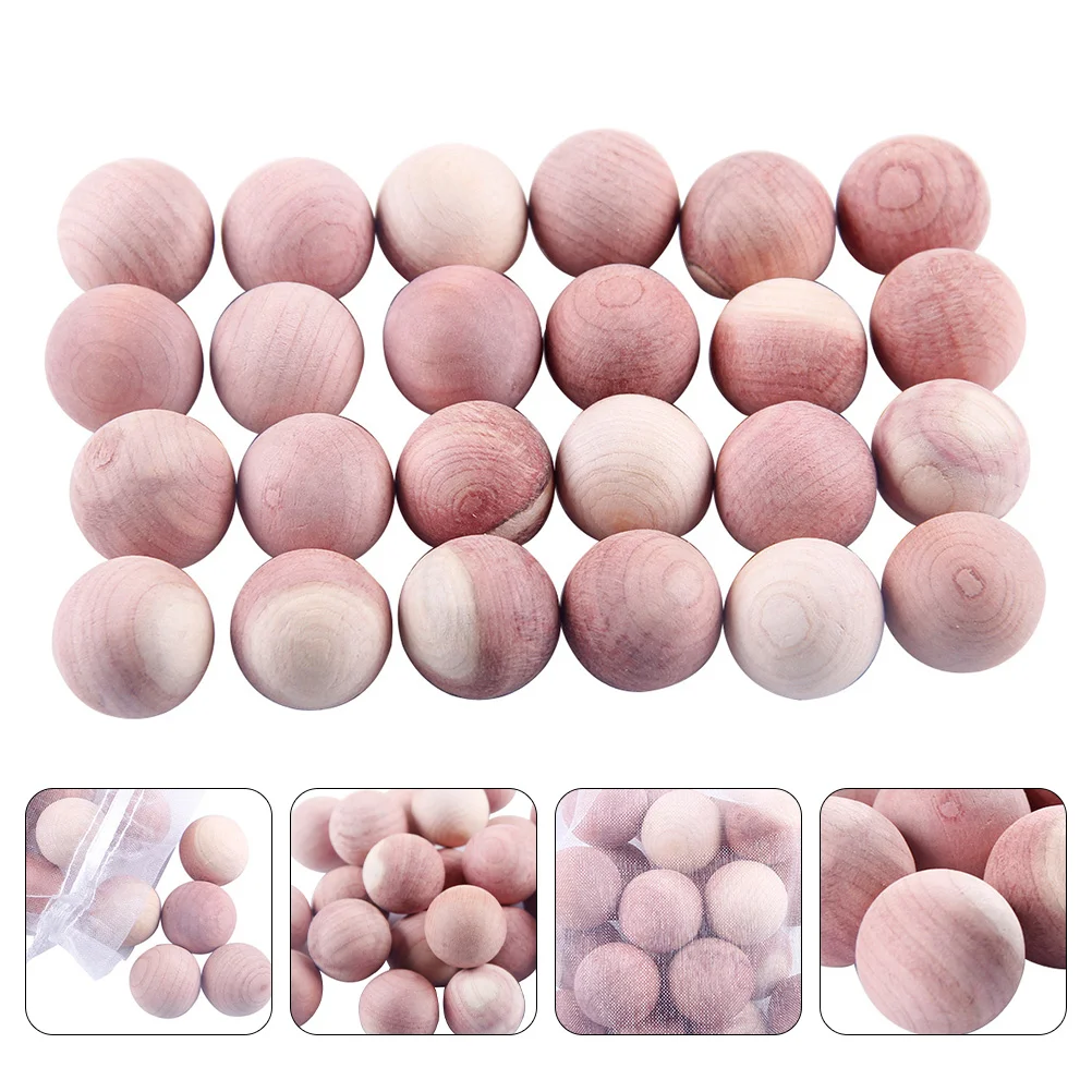 

24Pcs Mothproof Cedar Balls Cedar Balls with Deodorization Function Chocolate
