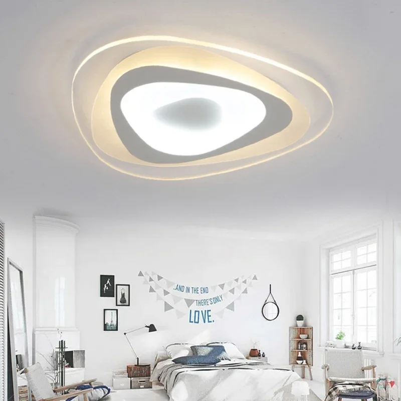 Ultrathin Surface Mounted Irrgular Triangle Modern LED Ceiling Hardware Light Lamp for Living Room Bedroom Lustres De Sala Home