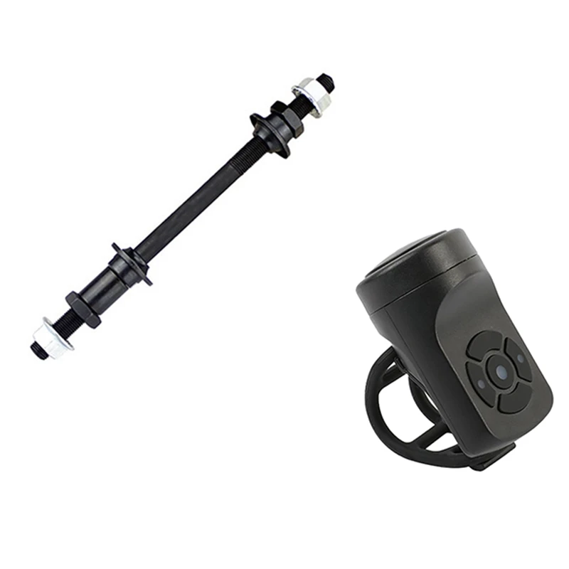

2 Set Bike Accessories: 1 Set Bicycle Hubs Rear Axle Refitted Solid Axle & 1 Set Cycling Electric Bicycle Horn