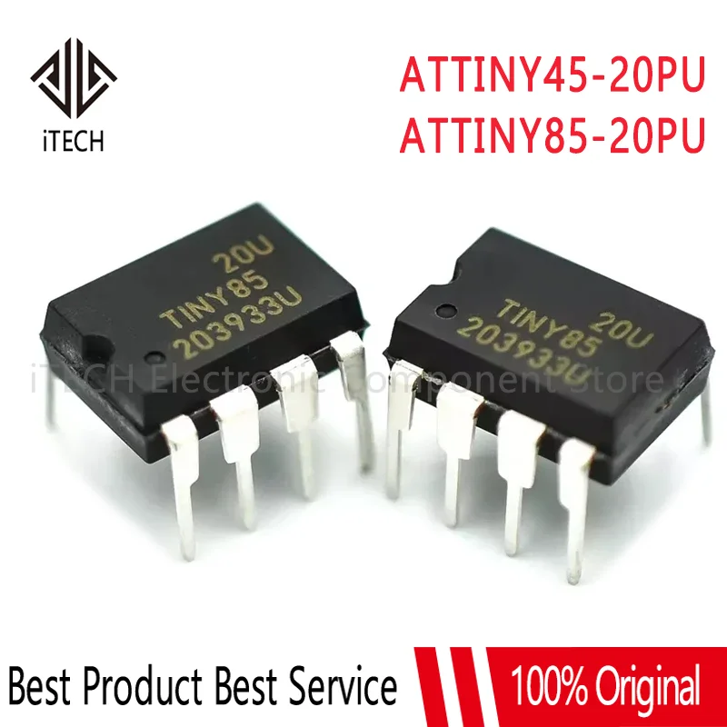 

1pcs/lot ATTINY85-20PU ATTINY85-20 ATTINY85 85-20PU ATTINY45-20PU ATTINY45 45-20PU DIP-8 In Stock