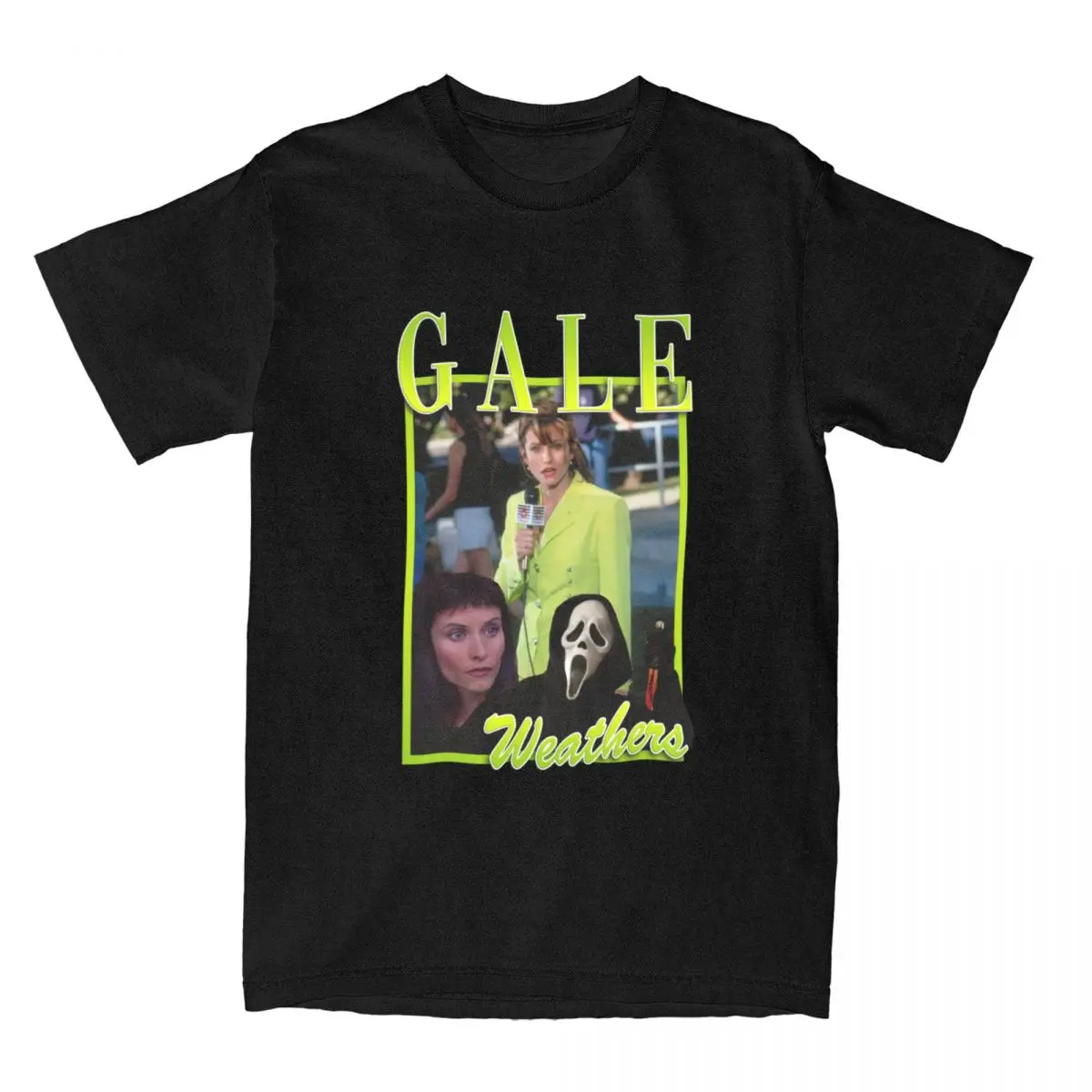 Gale Weathers Scream Lime Green Tribute Men T Shirt Courtney Cox Sidney Sydney Novelty Tees T-Shirts Cotton 4XL 5XL 6XL Clothes