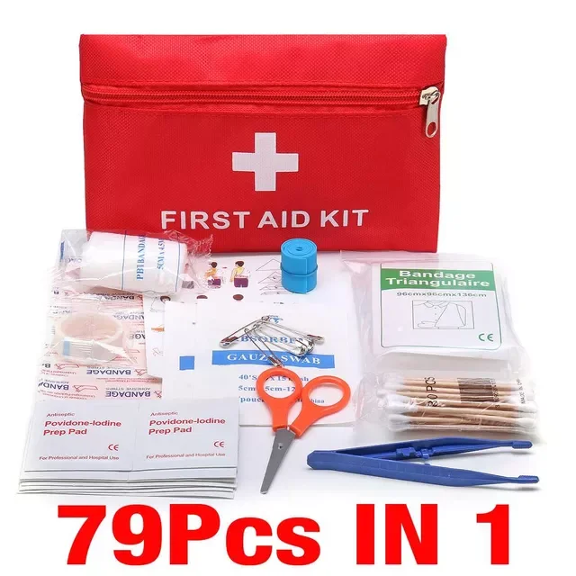 

Portable First Aid Kit Household Emergency Travel Outdoor Camping Car Bag First Aid Treatment Bag Survival Kit