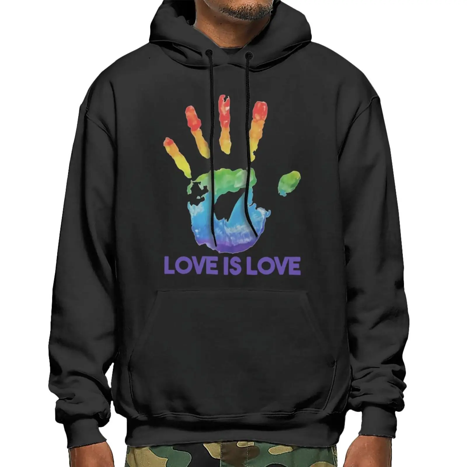 

Толстовки Hand Love Rainbow Uni 941, толстовки с капюшоном в стиле аниме, мужской спортивный костюм, толстовки и толстовки, женский мужской спортивный ...