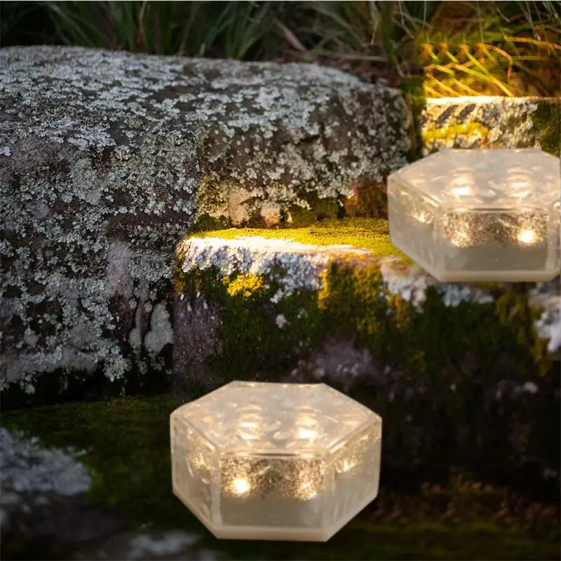 

Sidewalk Lawn Light Portable Rainproof Outdoor Landscape Garden Pathway Steps Warm White Home Decoration Solar Led Light