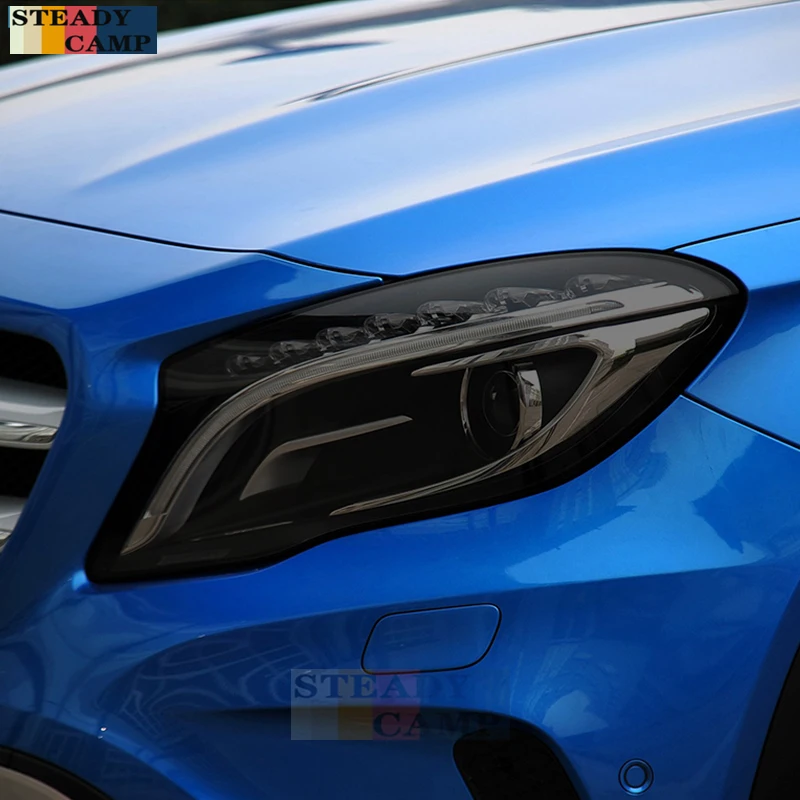 

Car Headlight Protective Film Smoked Black Tint Wrap Vinyl Transparent TPU Sticker For Mercedes Benz GLA Class X156 2013-2019