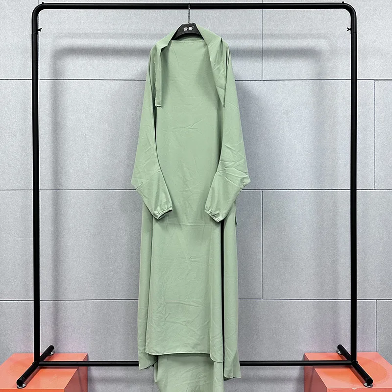 Women's Baotou Dress Set Long Shirt Long Dress Muslim Dress Women Abaya Dress Kaftan Modest Dress Hijab Dress Abayas for Women