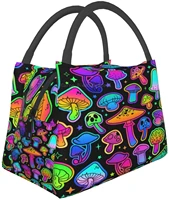 psychedelic mushrooms lunch bag insulated box tote adult men women reusable work office school large picnic kids girls boys