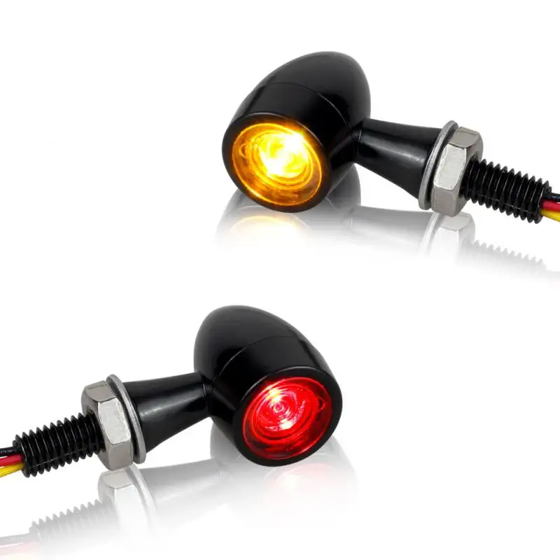 

Mini Steering Light Low Power Consumption Low Heat Metal Retro Small Turn Signal Lamp Long Service Life Portable Indicator Light