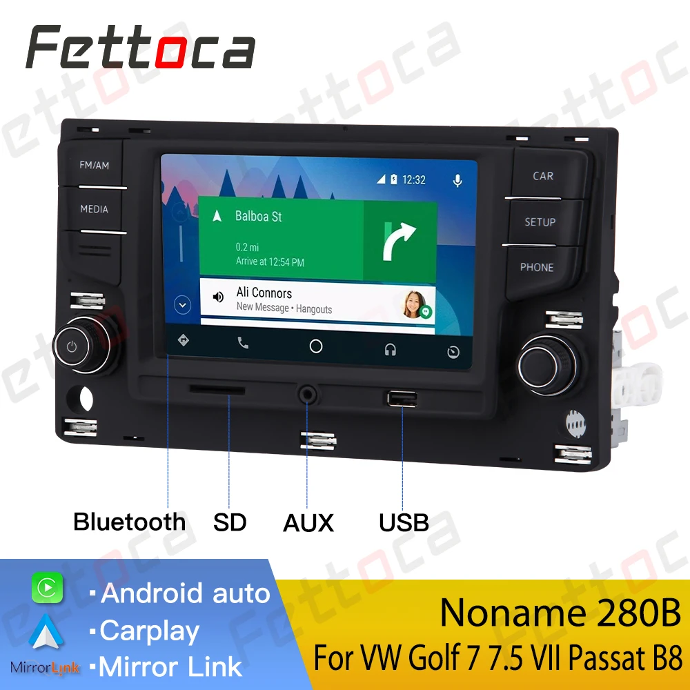 Для VW Golf 7 Android Авто Carplay Радио Стерео 5GD035280B Noname 280B Golf 7 MK7 VII Passat B8 MIB радиоприемник стерео RCD330 187B A