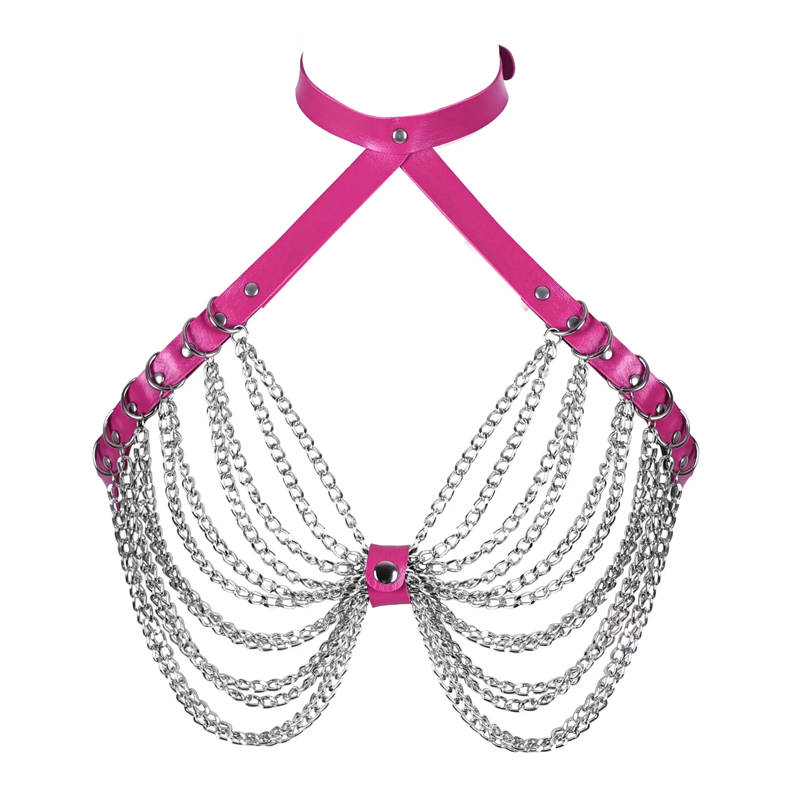 

Женский кожаный Фетиш-Пояс для чулок в готическом стиле