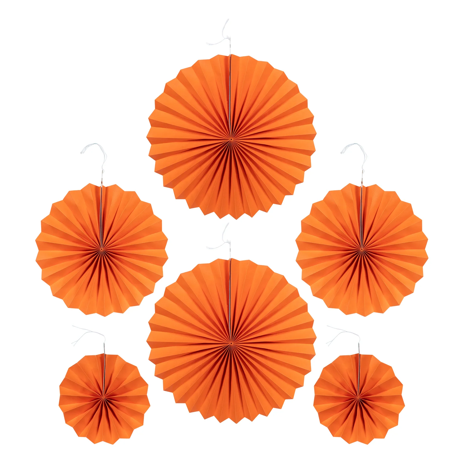 

6 Pcs Folding Fan Ornaments Folding Fan Props Wedding Decorative Paper Fans
