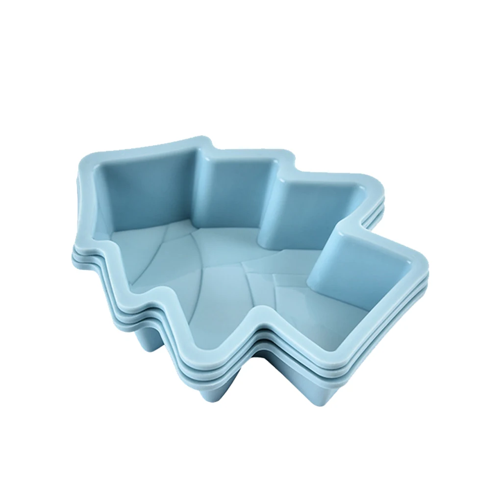 

3PCS Molds Cup Cake Moulds Christmas Tree Cookies Silicone Fondant Dessert Baking Tools