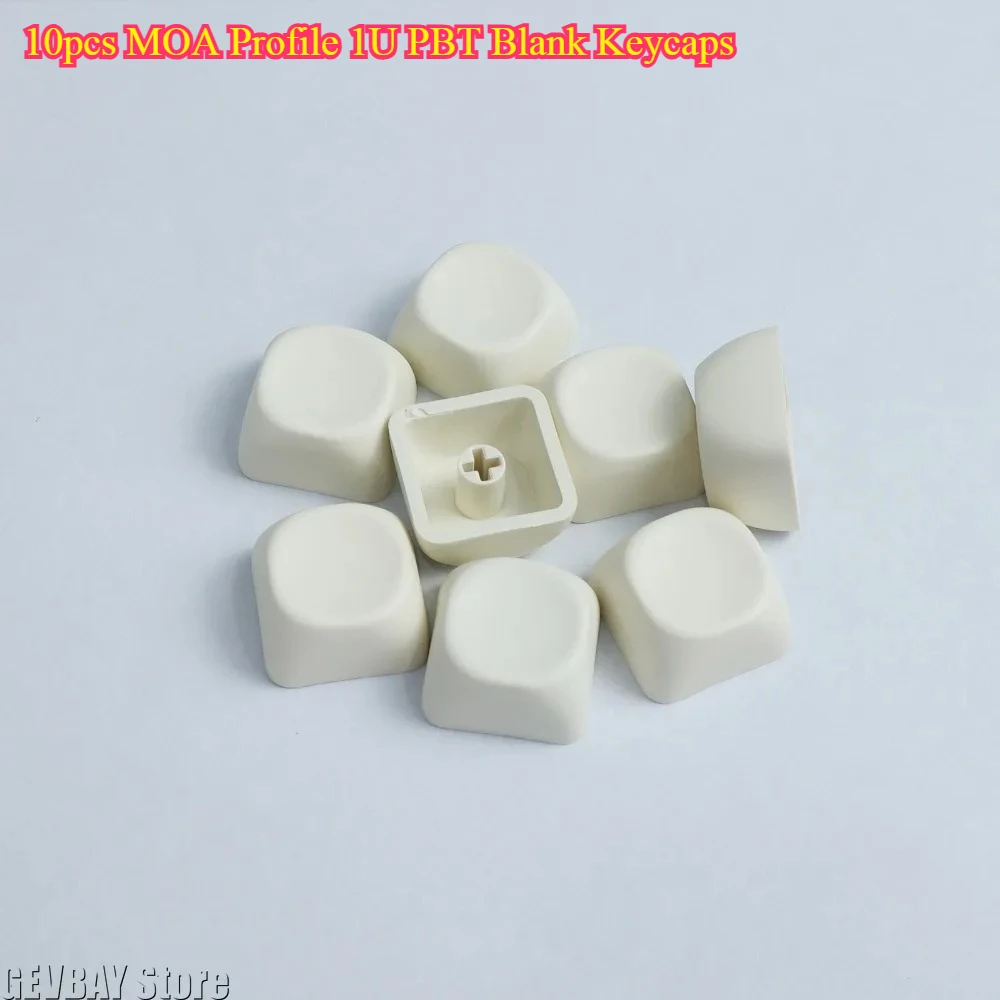 Фото 10 шт. профильные кейкапы MOA 1U из PBT без надписей - разноцветные (цвета макарон) для самостоятельной сборки, без печати, для игровых клавиатур MX №1