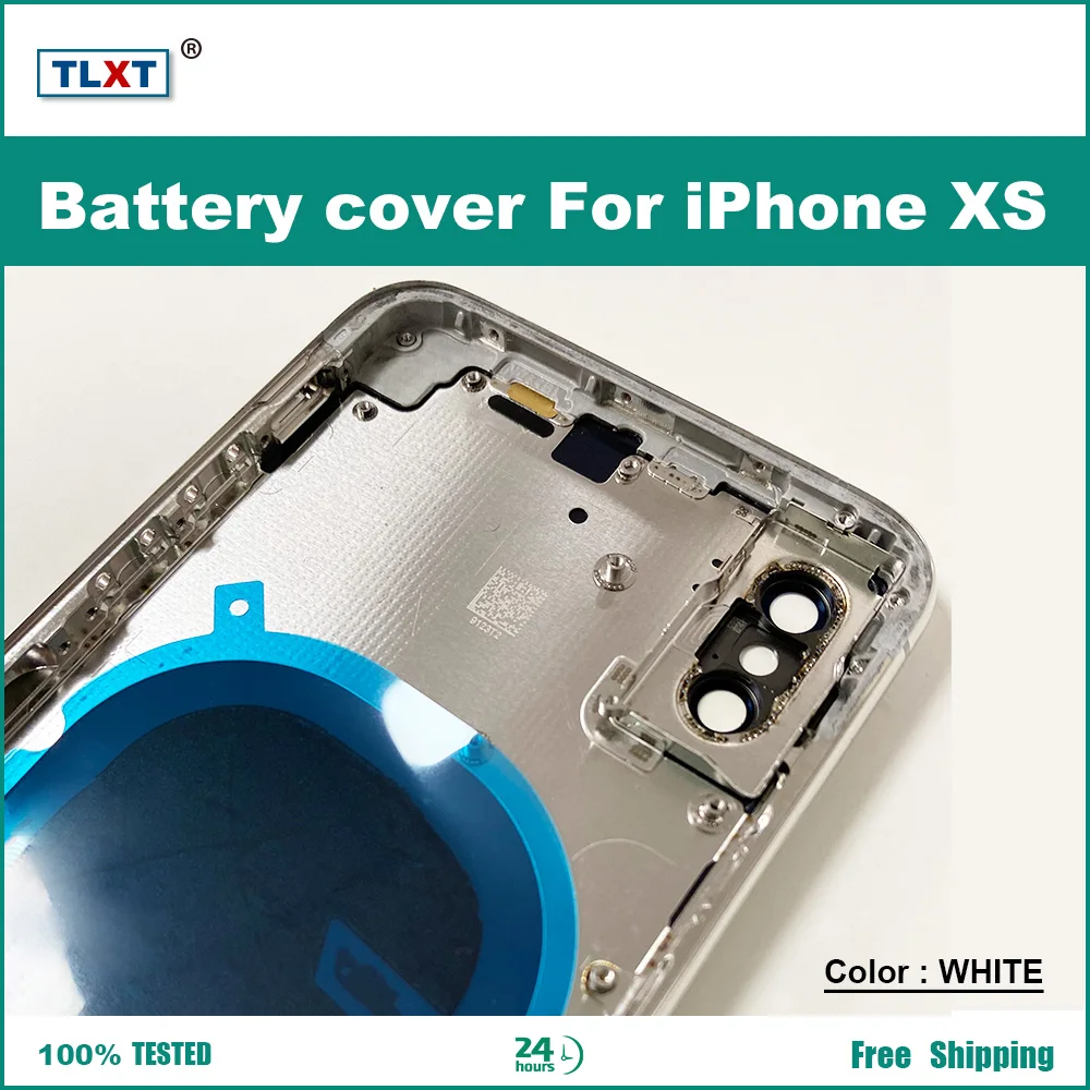 Задняя крышка батарейного отсека для iPhone XS средняя рамка Корпус + боковые кнопки